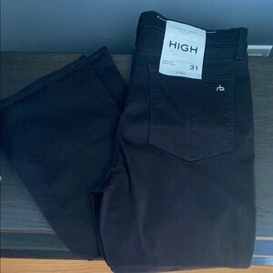 NWT Rag and Bone Black High Rise Ankle Flare  Jeans lowest price no offers
